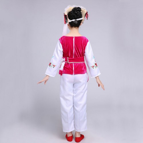 Girls traditional folk dance costumes cosplay stage performance tujia Hmong minority dancing outfits